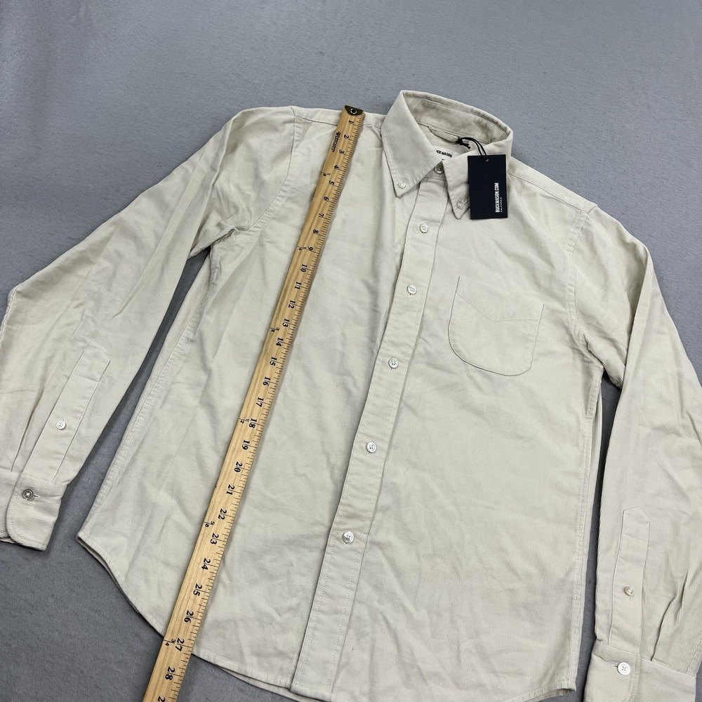 Buck Mason Shirt Mens Small Pumice Pinwale Corduroy One Pocket Shirt - Picture 13 of 15